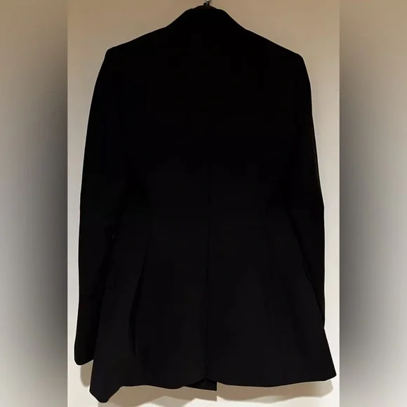 Theory Double Breasted Tailor Black Good Wool Blazer Classic Jacket Sz 0 NEW